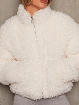 Winter Warmth Lambs Wool Short Coat For Women