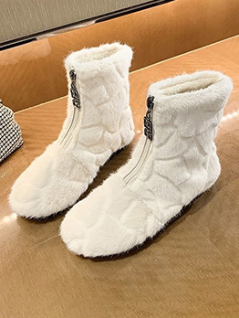 Warmth Plush Lambs Wool Cotton Boots