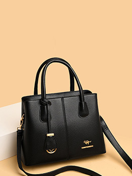 Versatile Korean Style Black Tote Bag For Work