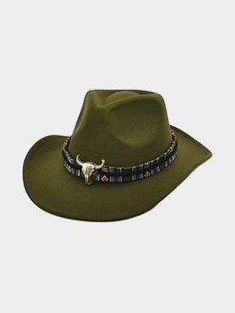 Trendy Bull Head Warm Western Cowboy Hat
