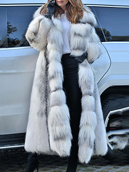 Winter Fluffy Warm Faux Fur Long Coat