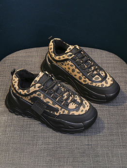 Fashion Casual Leopard Design Women Sneakers