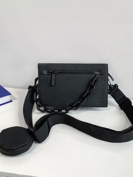 Designer Black Zipper Cross Shoulder Bags