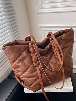 Designer Chic Rhombus Lattice Tote Bag For Work