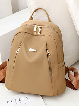 Travel  Oxford Solid Backpack For School