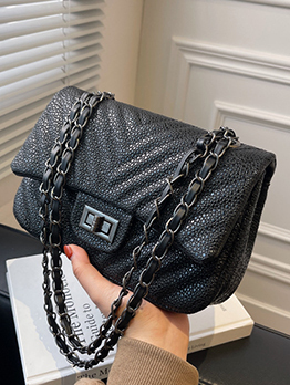Designer Solid Black Shoulder Bag For Women