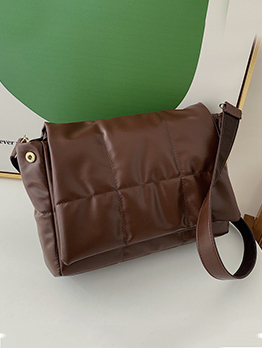 Classic Style Solid Color Hasp One Shoulder Bag