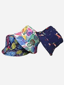 New Colorful Print Reversible Bucket Hat