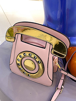 Cute Patchwork Telephone  Shoulder Bag For Women