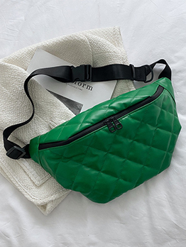 Rhombus Lattice Casual Sports Bum Bags