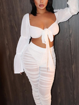 Sexy Blouses With Long Pants Sets