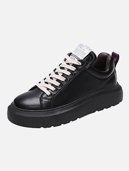 Korean Style Casual Lace Up Chunky Sneakers Women