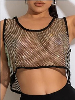  Sexy See-through Sleeveless Vest Top For Women