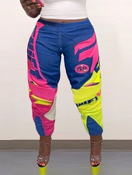 Streetwear Contrast Color Women's Pants