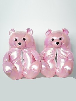  New Teddy Bear PU Home Slippers