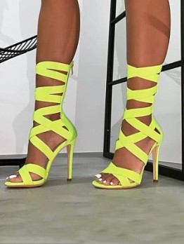  Sexy Round Toe Ankle Strap Heels