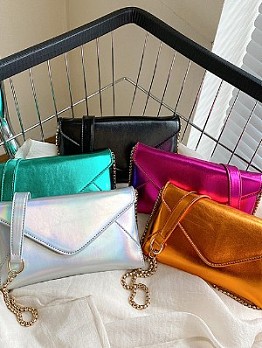  Korean Fashion PVC Pure Color Women's Messenger Bag