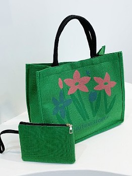 Versatile Vintage Flower Pattern Handbags