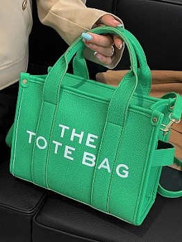 Versatile Letter Printed Tote Bags For Women