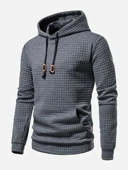  Casual Loose Pure Color Men's Hooded Sweater
