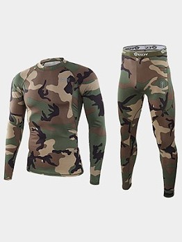 Sports Camouflage  Matching 2 Piece Pant Sets Men