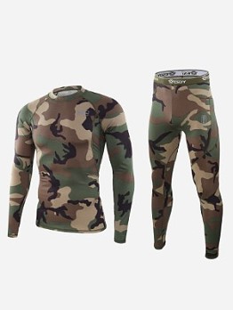 Sports Camouflage  Men Tracksuit Long Suits