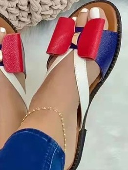  Casual PVC Bow Women's Flats Slippers