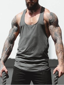 Gym Jogger Sleeveless Loose Workout Tank Tops For Men