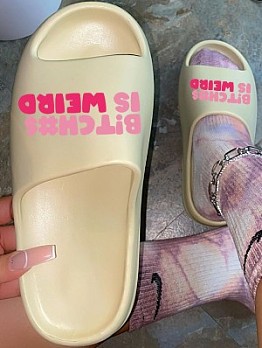 Summer Fashion Letter Printed Slippers