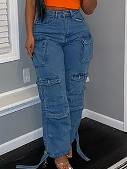 Fashion Multi-pocket Cargo Jeans Pants
