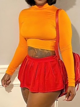  Sexy Cute Multicolor Long Sleeve Skirt Sets