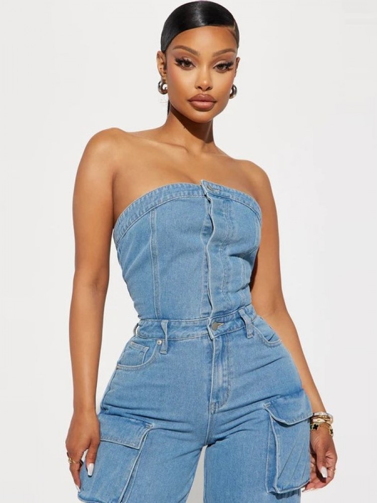 Wholesale Denim - Buy New Popular Women's Overalls Denim Jeans Suspender  Trousers Jumpsuits Adeal #16206, $22.3… | Stylish jeans, Denim overalls,  Blue jean jumpsuit