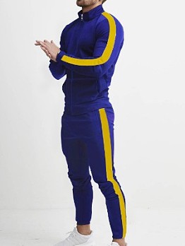 Colorblock Sport Long Sleeve Pants Sets