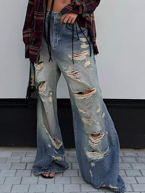 Ripped Distressed Loose Jeans