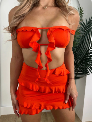 Solid Color Spaghetti Straps Fitted Bikinis