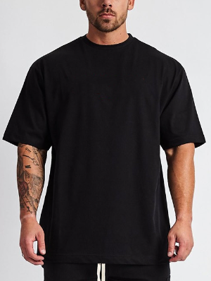 Solid Color Short Sleeve Loose Tee