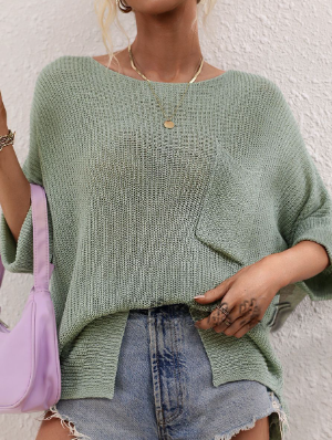 Hollow Out Solid Color Long Sleeve T-shirt Top