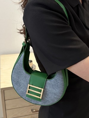 Colorblock PU Shoulder Bags