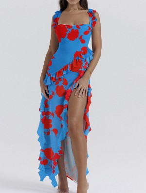Colorblock Stringy Selvedge Sleeveless Dress