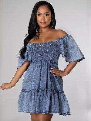 Patchwork High Rise Fitted Short Sleeve Dress