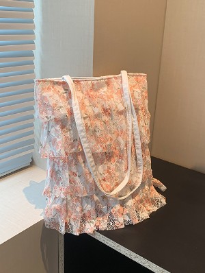 Ruched Lace Shoulder Bags
