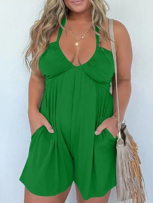Tie-wrap Backless Leisure Rompers