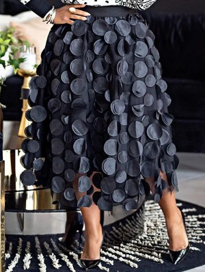 Patchwork Polka Dots Trendy Skirts