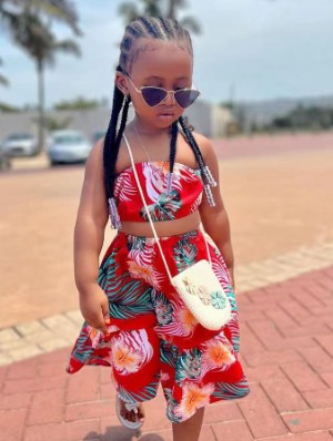 Flower Print Leisure Girl Clothing Sets