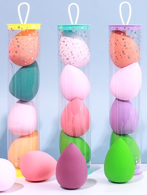 4pcs Water Drop Shape Colorful Makeup Sponge Blender
