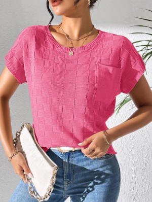 Geometric Pattern Patchwork Fitted T-shirts