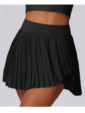 Solid Color High Rise Tiered Short Pants