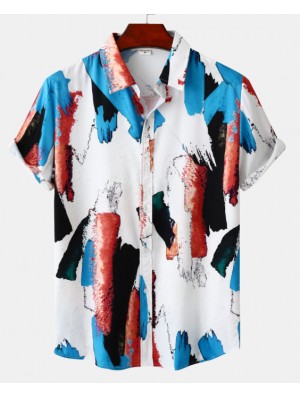 Floral Abstract Pattern Loose Shirts