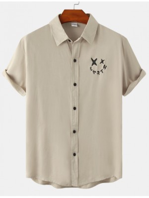 Emoji Cotton Loose Shirts For Men