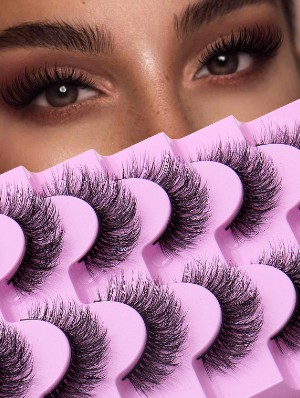  Multi-layered 3d Thick Natural Black Curling Eyelashes 